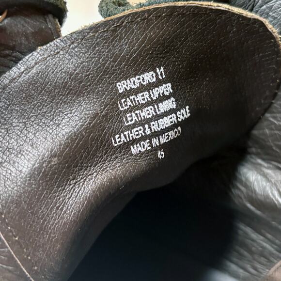 Freebird by Steven Bradford II Men’s 11 Wingtip Combat Boots Gray Leather - Picture 10 of 11